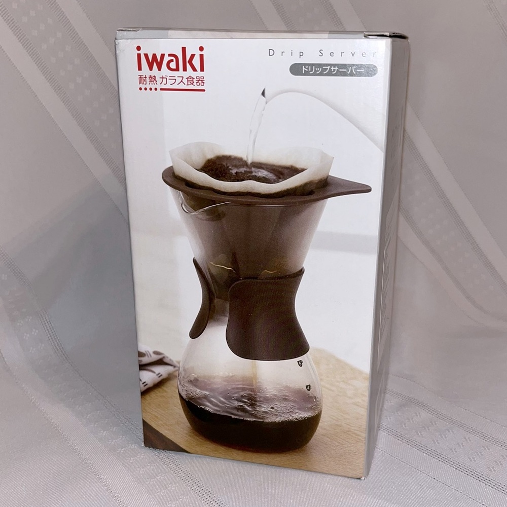 iwaki Pour Over Coffee Maker Drip Coffee Server Brown 600ml Heat Resistant Glass